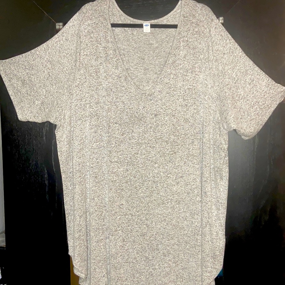 Grey Old Navy Long Tunic Tee Dress 4x Gray